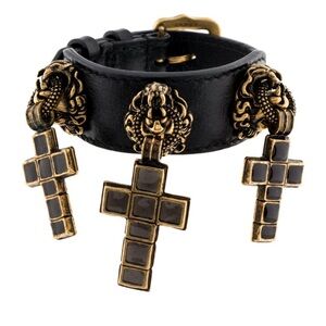 Gucci Lion Head Cross Bracelet